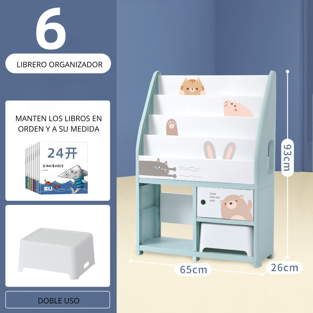 Estante infantil librero organizador kuaile