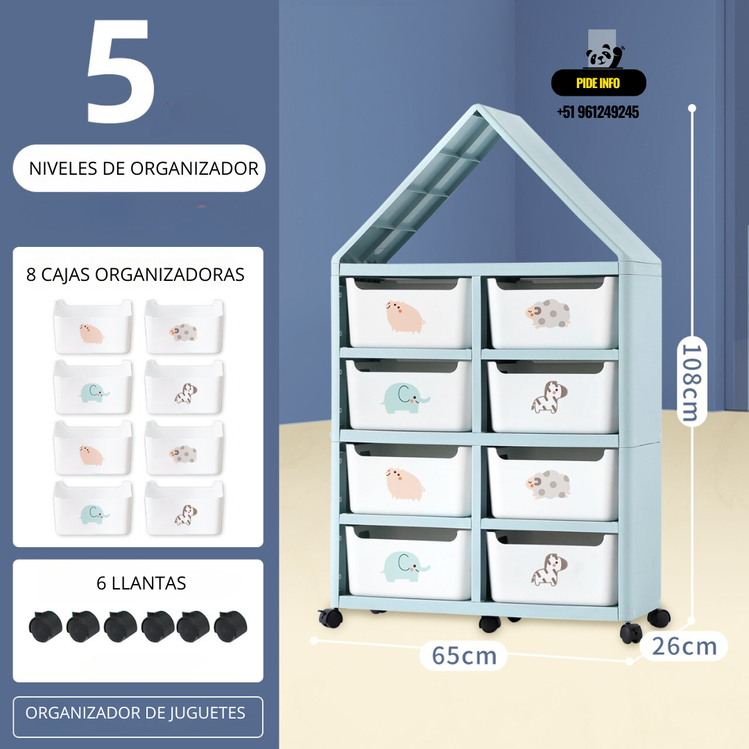 Organizador de juguetes Kuaile, almacenamiento multifuncional