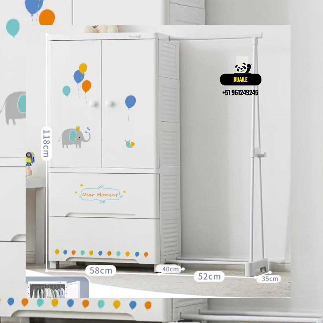 Armario, estante organizador mas colgador de prendas accesorios y juguetes de niños