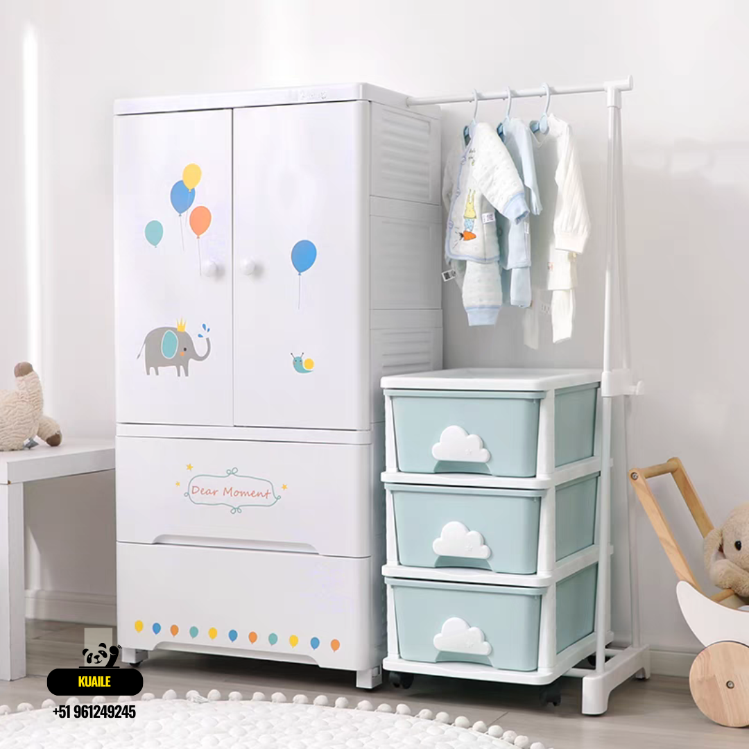 Armario, estante organizador mas colgador de prendas accesorios y juguetes de niños