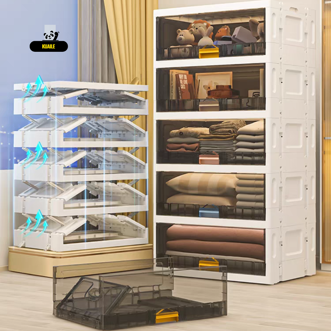 Armario europeo gabinete plegable de 5 cajones organizador habitaciones, cocina, lavandería
