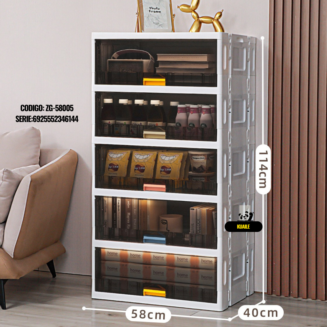 Armario europeo gabinete plegable de 5 cajones organizador habitaciones, cocina, lavandería