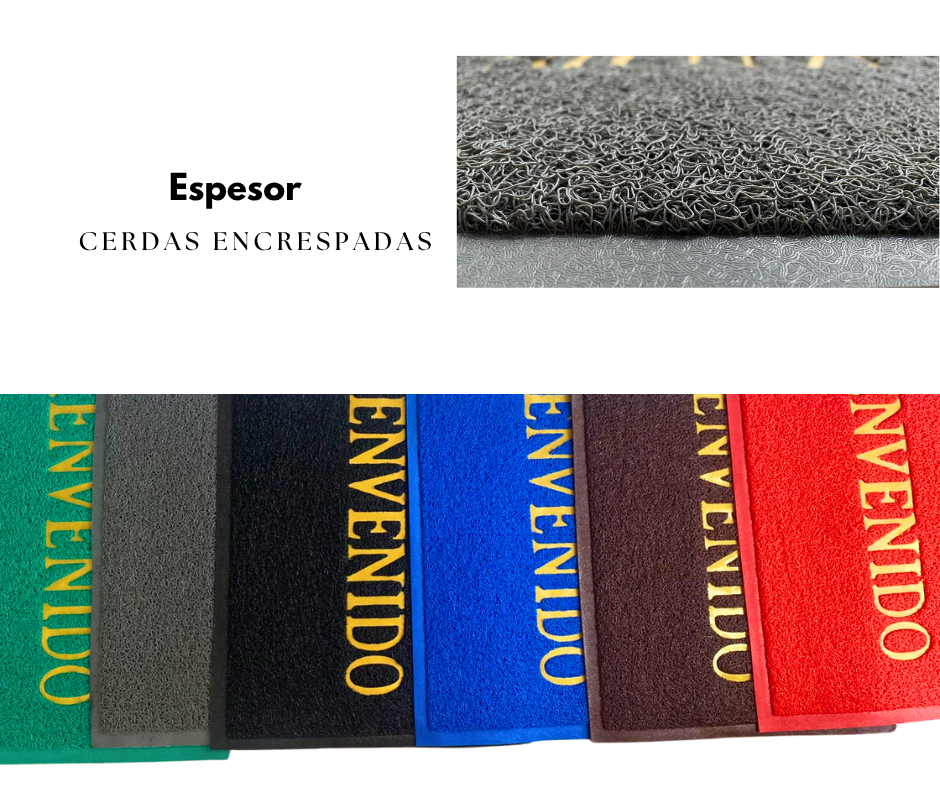Alfombra de Entrada Antideslizante 60x80cm PVC – Fácil de Limpiar y Súper Resistente | Bienvenida para Casa, Oficina o Negocio