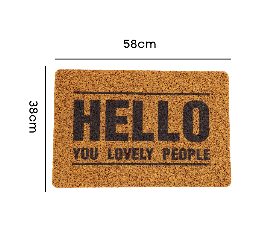 Alfombra Coco de Entrada Antideslizante 40x60cm PVC – eliminación de barro para puerta de entrada| Bienvenida para Casa, Oficina o Negocio