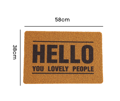 Alfombra Coco de Entrada Antideslizante 40x60cm PVC – eliminación de barro para puerta de entrada| Bienvenida para Casa, Oficina o Negocio