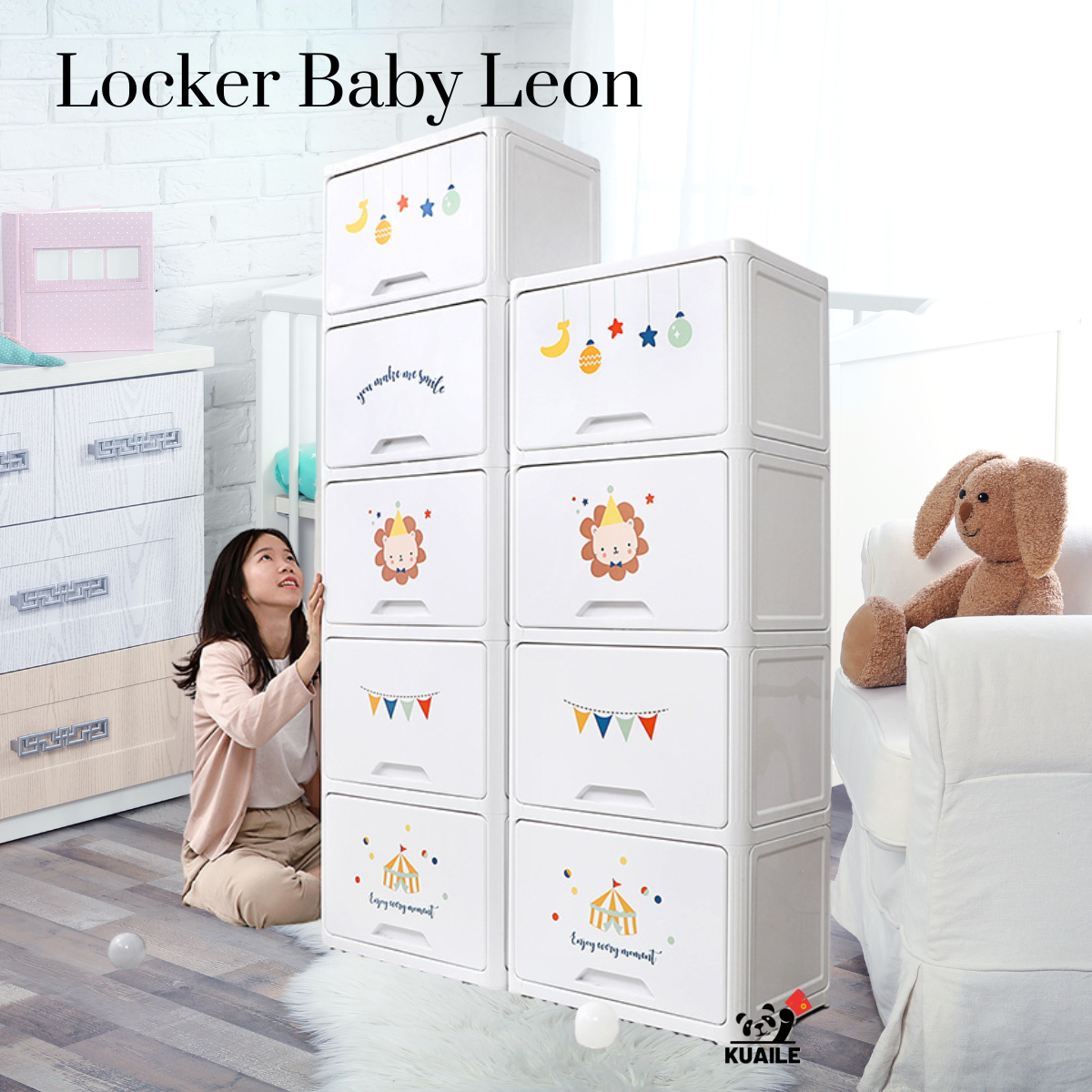Locker Baby Leon organizador de juguetes, prendas y accesorios