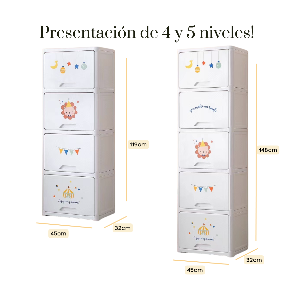 Locker Baby Leon organizador de juguetes, prendas y accesorios