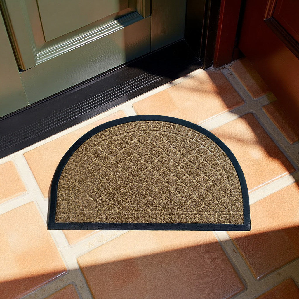 Alfombra de Entrada Media Luna 45x75cm – PVC Antideslizante, Rascadora y Full Color para Interior/Exterior
