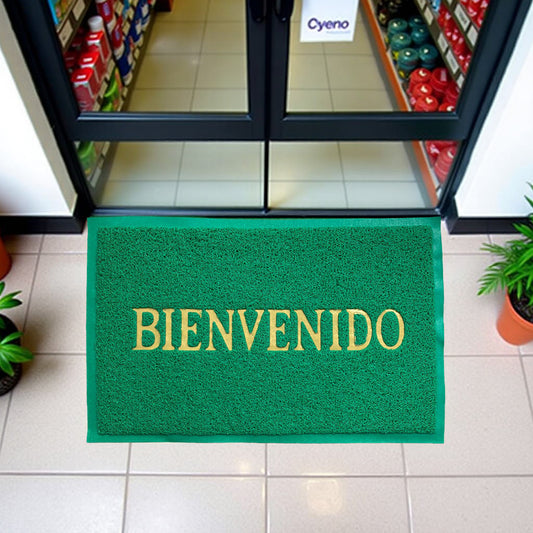 Alfombra de Entrada Antideslizante 60x80cm PVC – Fácil de Limpiar y Súper Resistente | Bienvenida para Casa, Oficina o Negocio