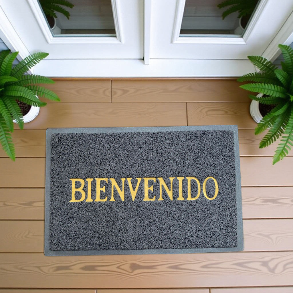 Alfombra de Entrada Antideslizante 60x80cm PVC – Fácil de Limpiar y Súper Resistente | Bienvenida para Casa, Oficina o Negocio