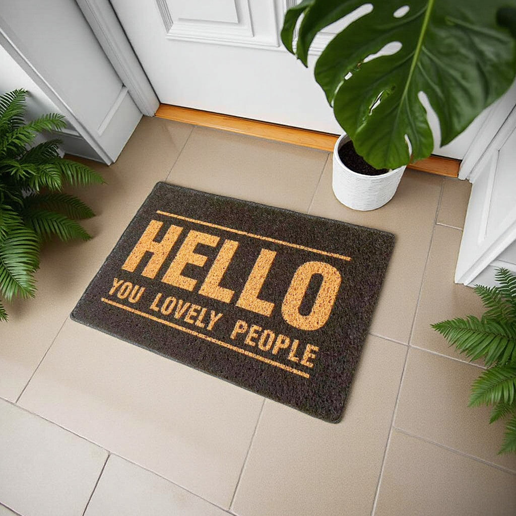 Alfombra Coco de Entrada Antideslizante 40x60cm PVC – eliminación de barro para puerta de entrada| Bienvenida para Casa, Oficina o Negocio