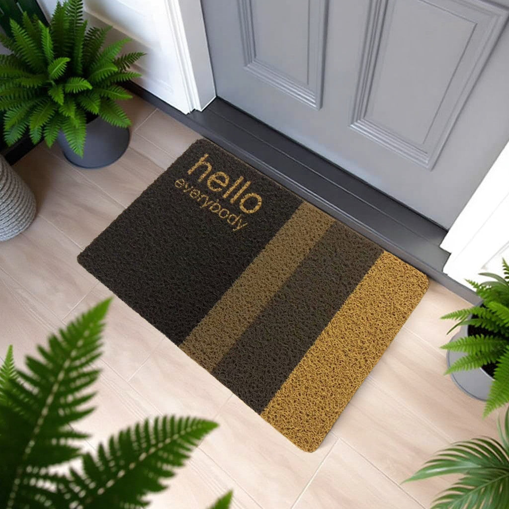 Alfombra Coco de Entrada Antideslizante 40x60cm PVC – eliminación de barro para puerta de entrada| Bienvenida para Casa, Oficina o Negocio