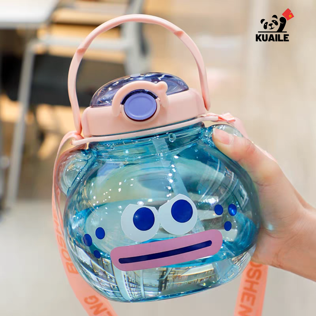 Botella de agua de Monsters, correa ajustable, a prueba de fugas libre de BPA